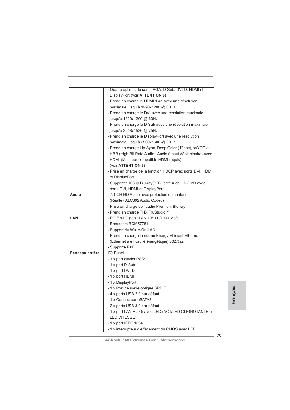 Français | ASRock Z68 Extreme4 Gen3 User Manual | Page 79 / 322