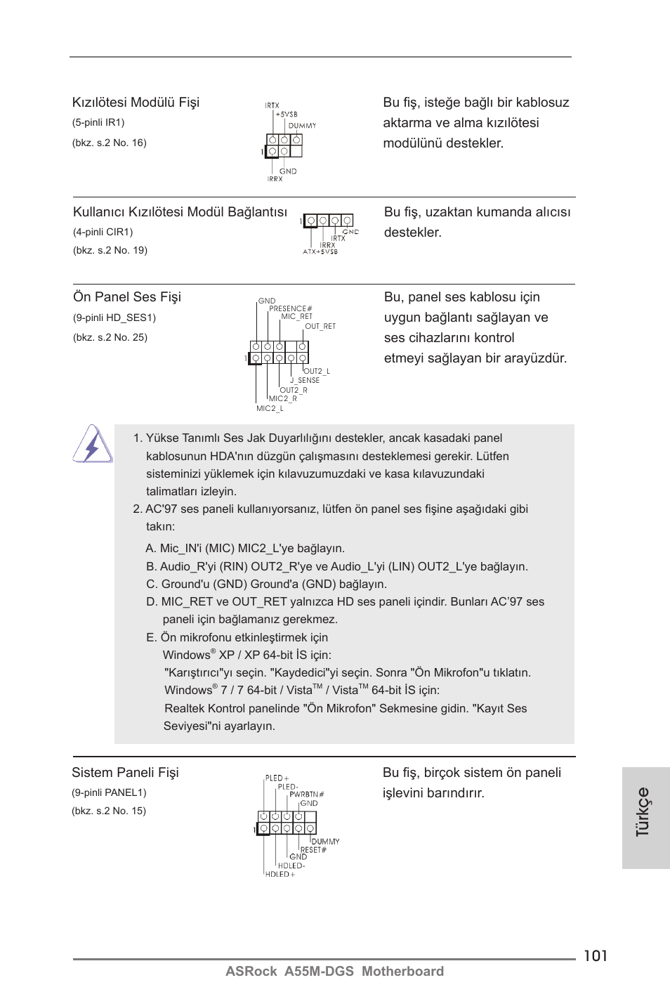 Türkçe | ASRock A55M-DGS User Manual | Page 101 / 163