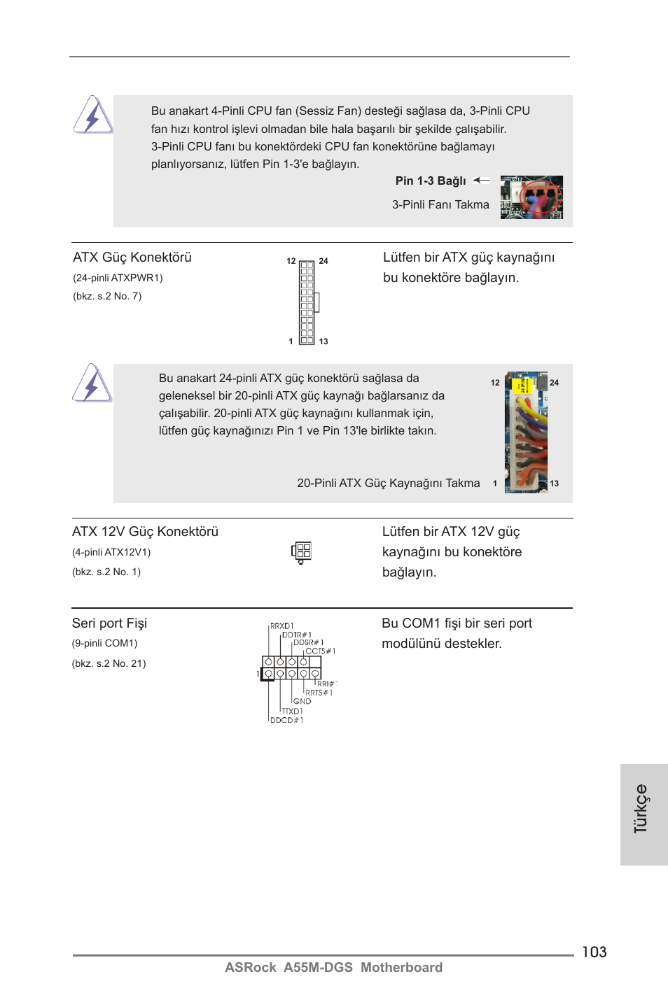 Türkçe | ASRock A55M-DGS User Manual | Page 103 / 163