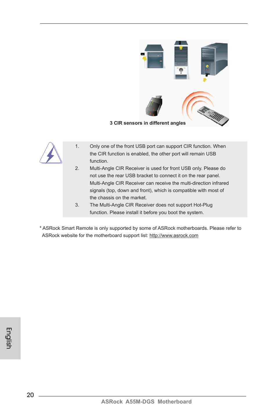 English | ASRock A55M-DGS User Manual | Page 20 / 163