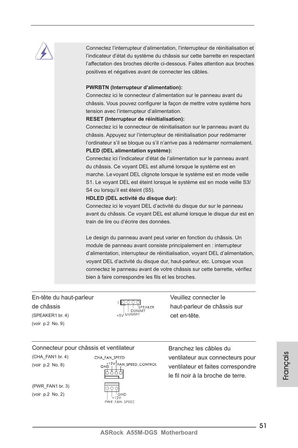 Français | ASRock A55M-DGS User Manual | Page 51 / 163