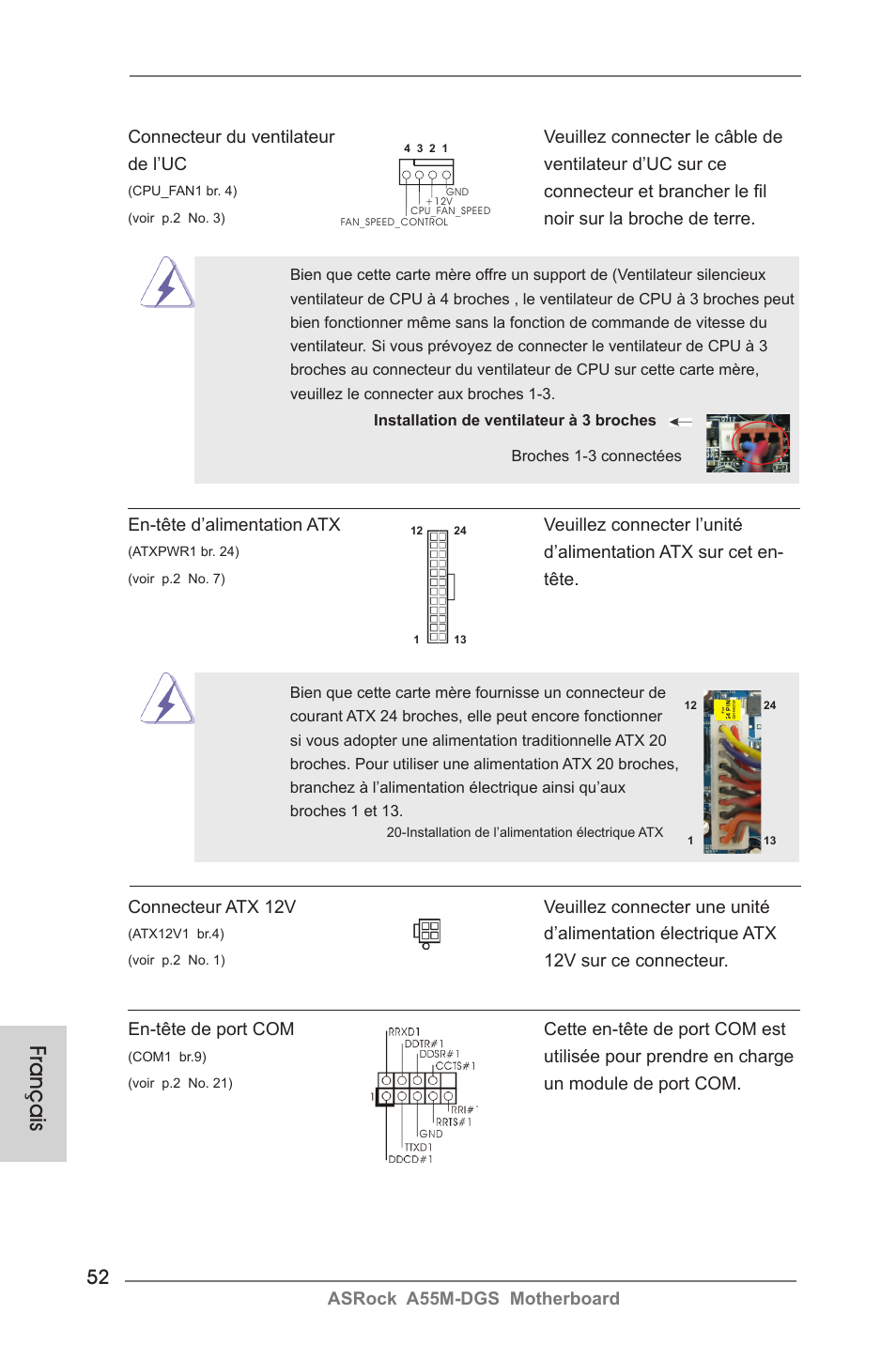Français | ASRock A55M-DGS User Manual | Page 52 / 163
