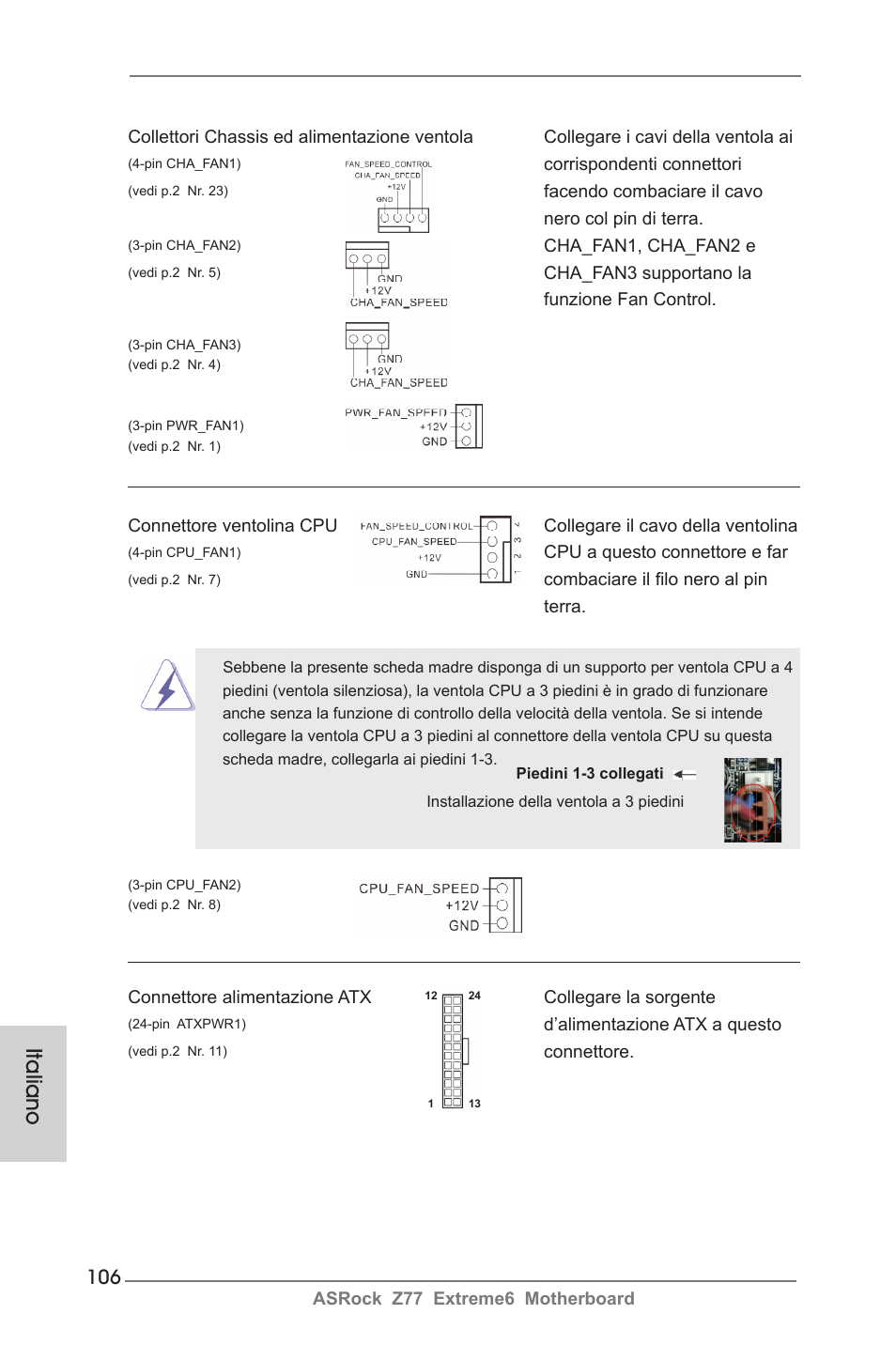 Italiano | ASRock Z77 Extreme6 User Manual | Page 106 / 256