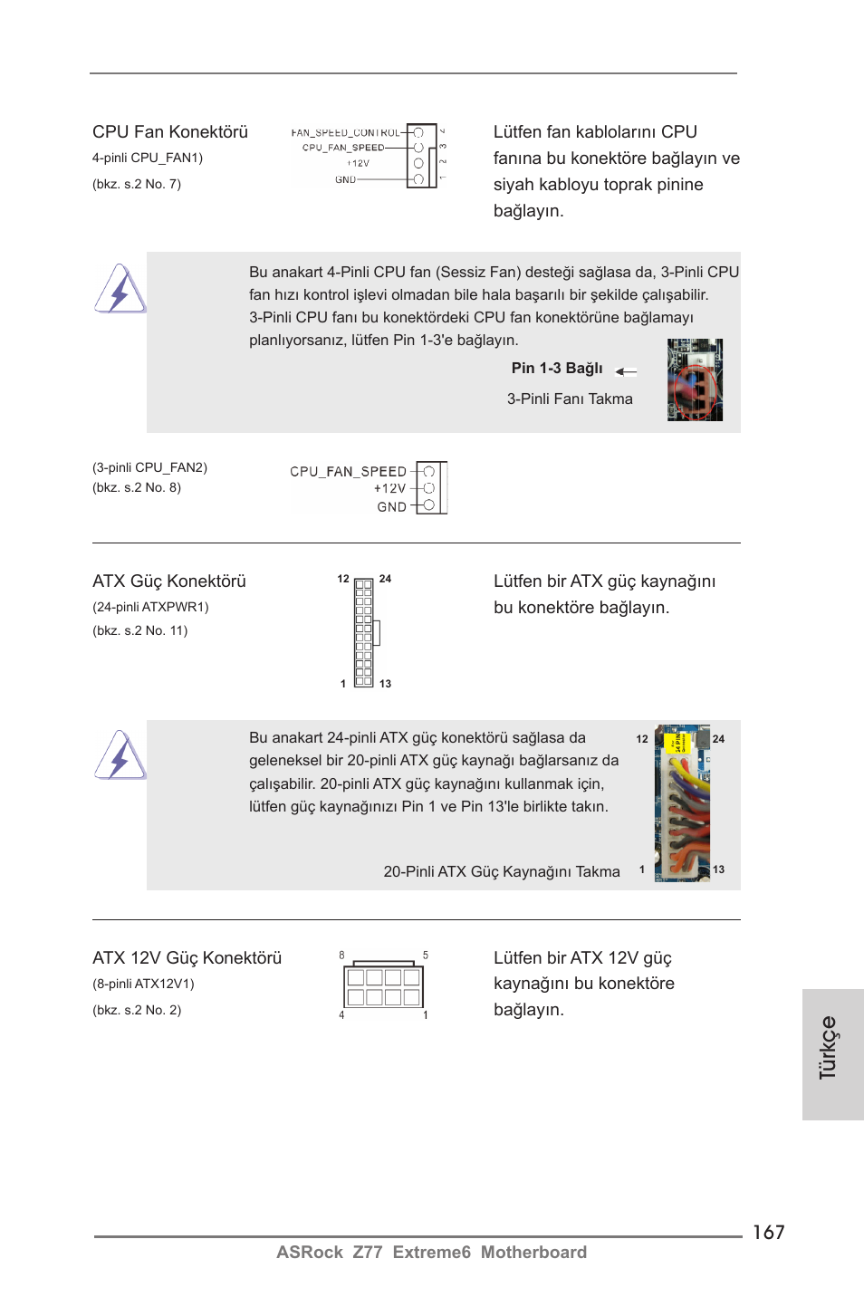 Türkçe | ASRock Z77 Extreme6 User Manual | Page 167 / 256