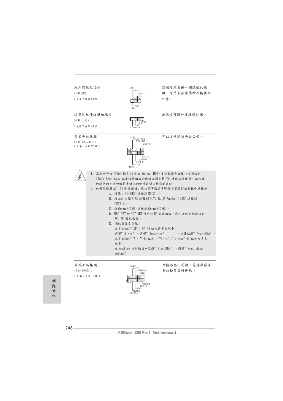 繁體中文 | ASRock Z68 Pro3 User Manual | Page 248 / 256