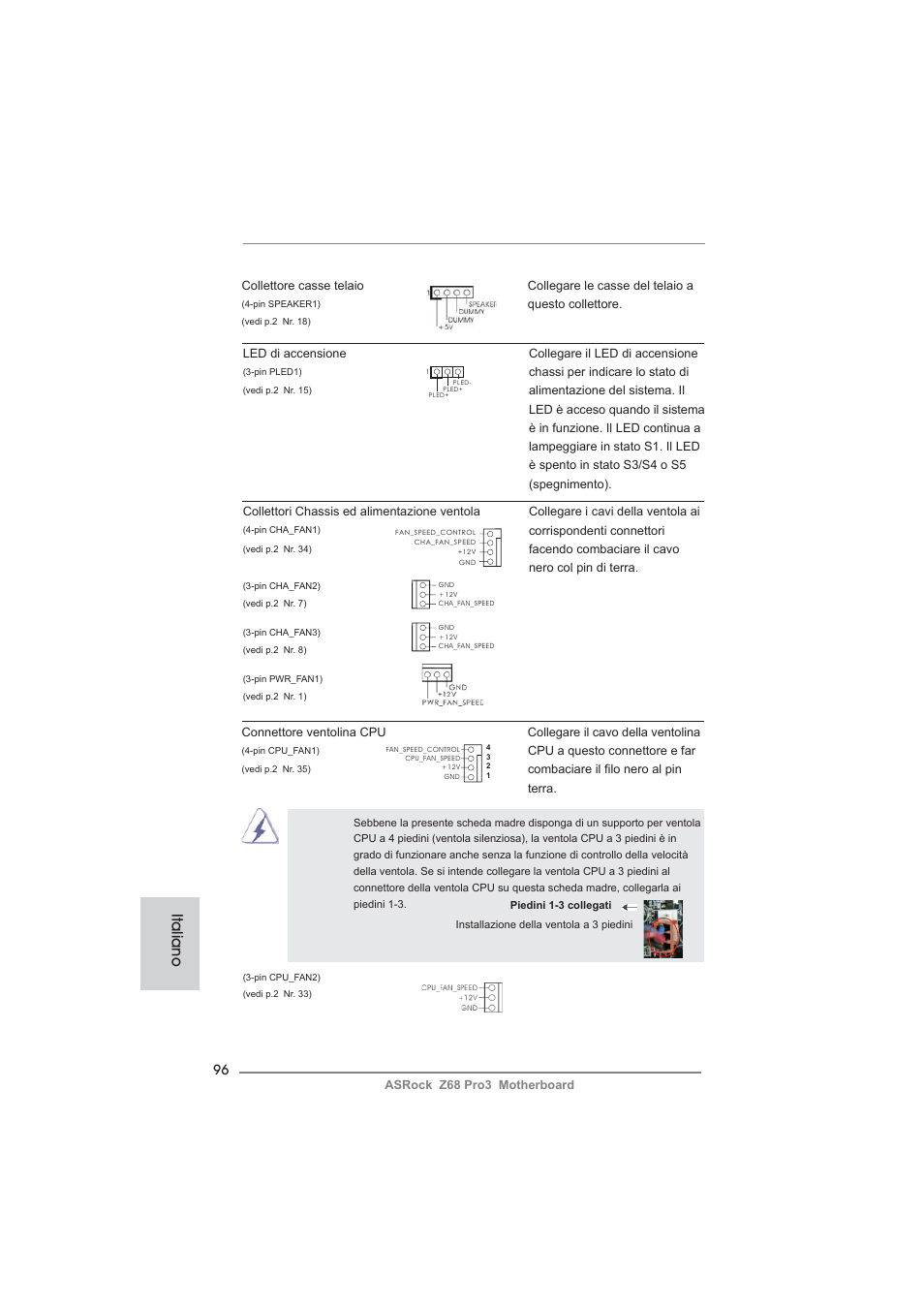 Italiano | ASRock Z68 Pro3 User Manual | Page 96 / 256