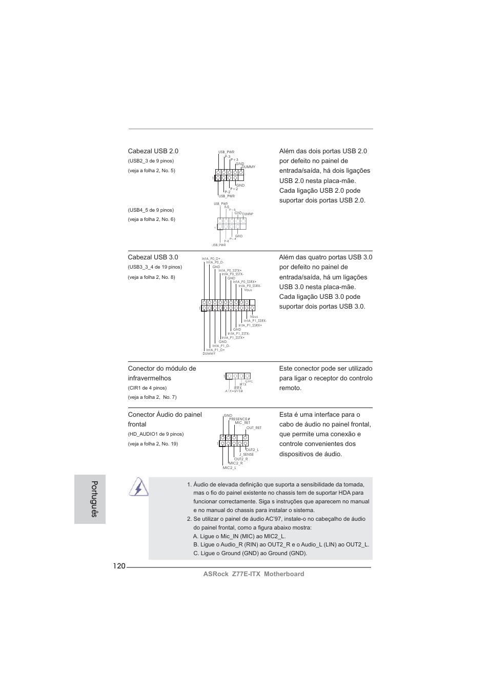 Po rtuguês | ASRock Z77E-ITX User Manual | Page 120 / 199