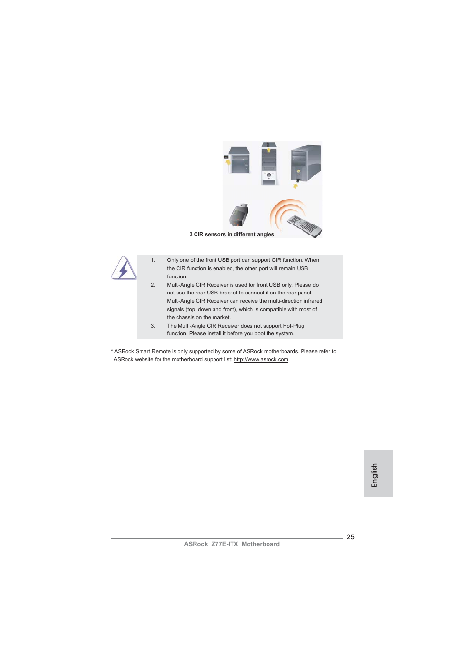 English | ASRock Z77E-ITX User Manual | Page 25 / 199