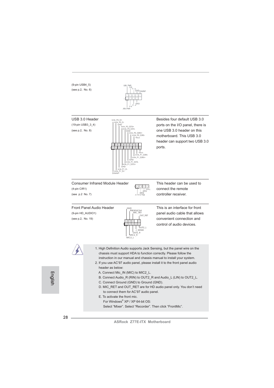 English | ASRock Z77E-ITX User Manual | Page 28 / 199