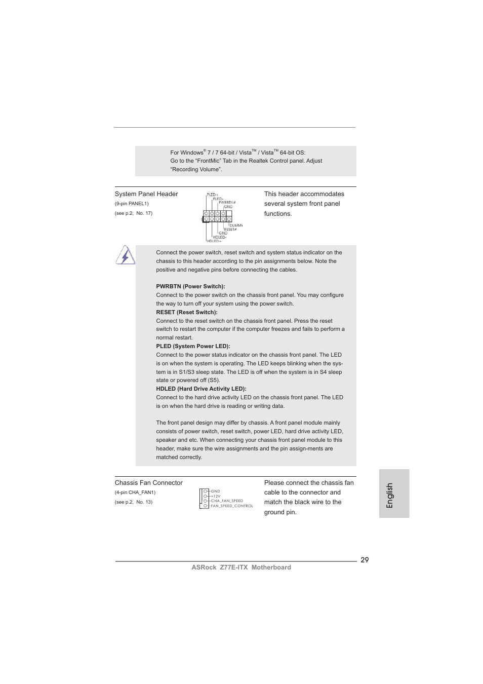 English | ASRock Z77E-ITX User Manual | Page 29 / 199