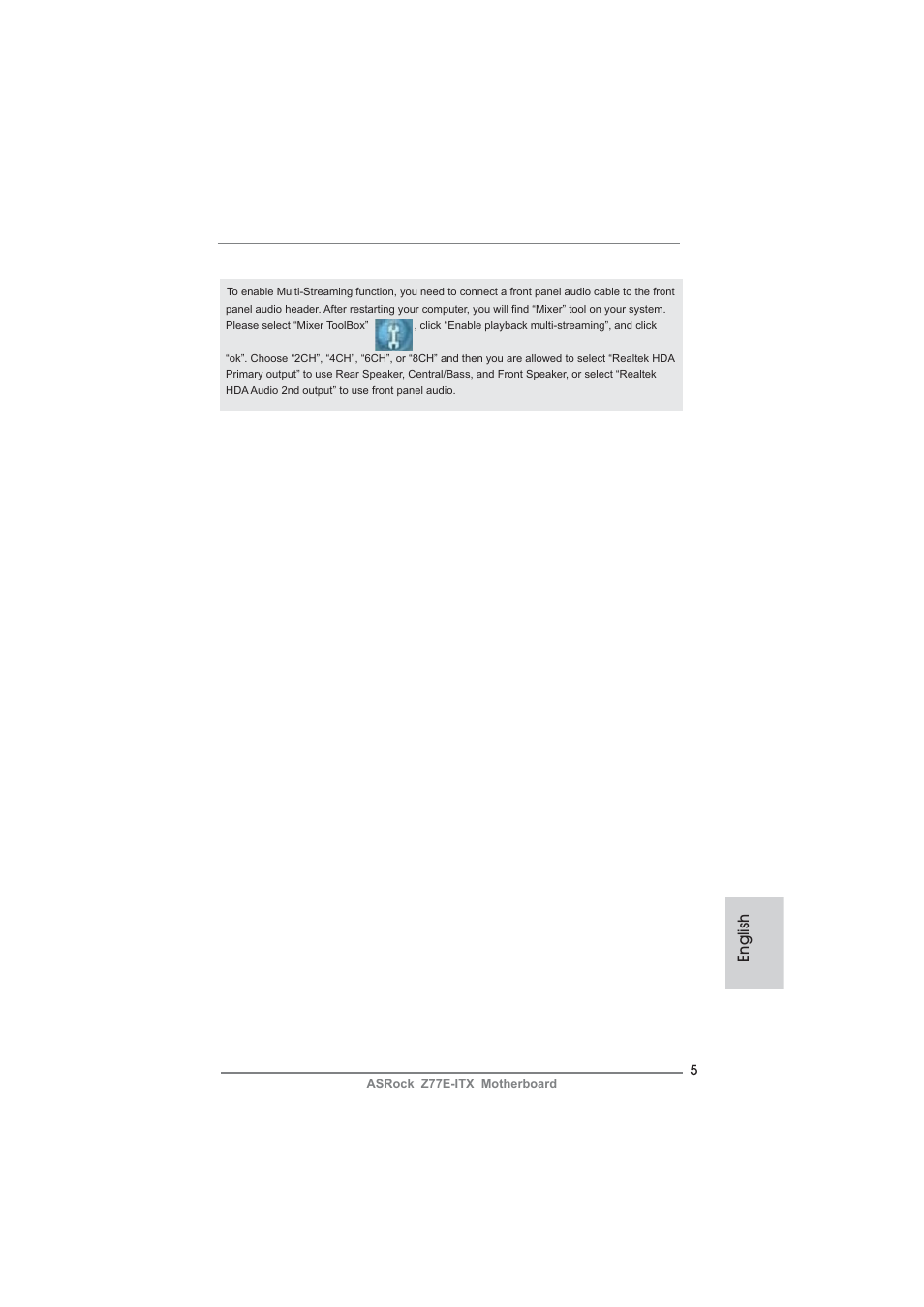 English | ASRock Z77E-ITX User Manual | Page 5 / 199