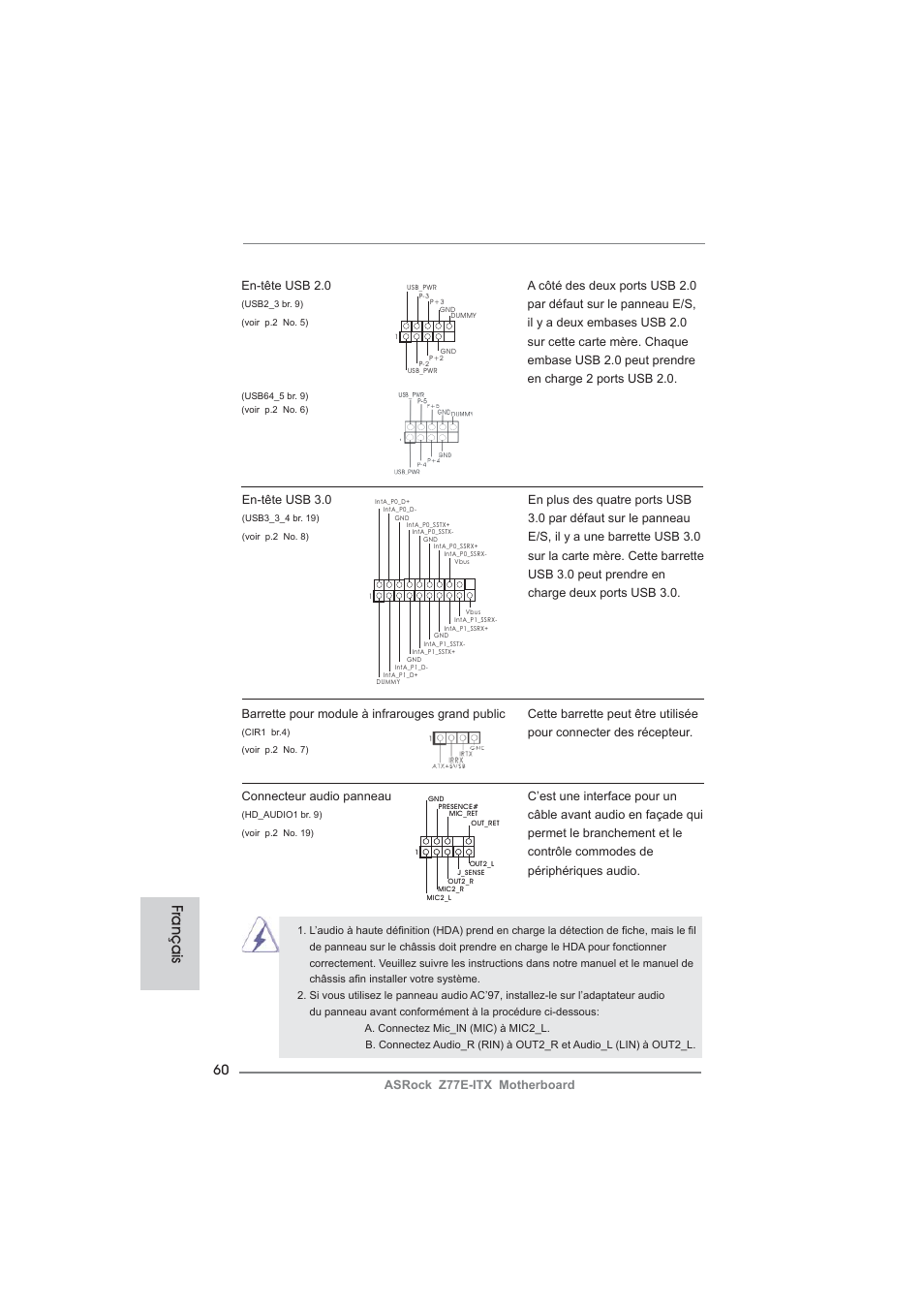 Français | ASRock Z77E-ITX User Manual | Page 60 / 199