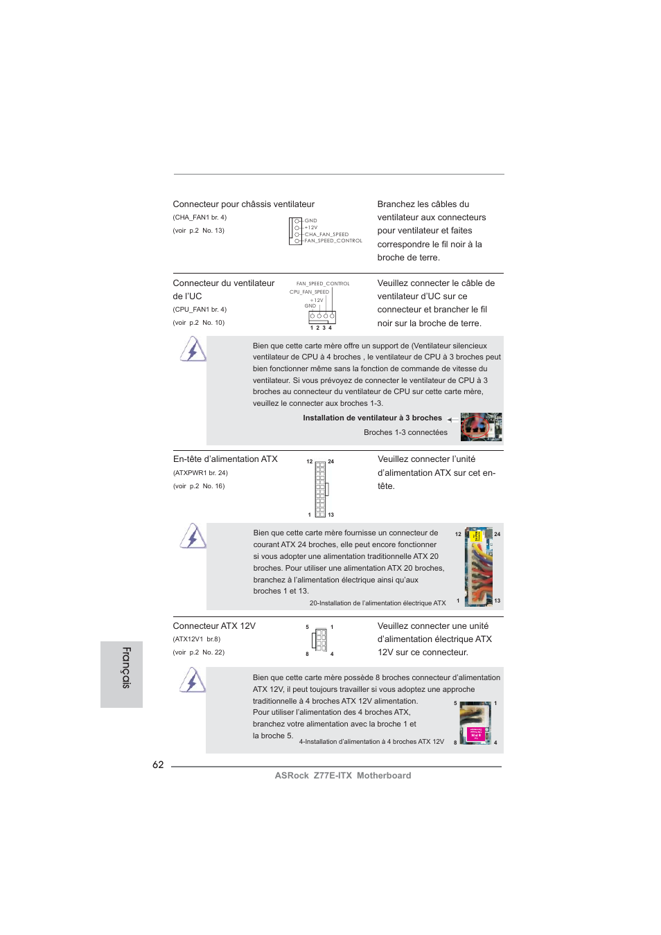 Français | ASRock Z77E-ITX User Manual | Page 62 / 199