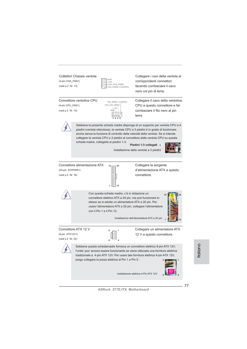 Italiano | ASRock Z77E-ITX User Manual | Page 77 / 199