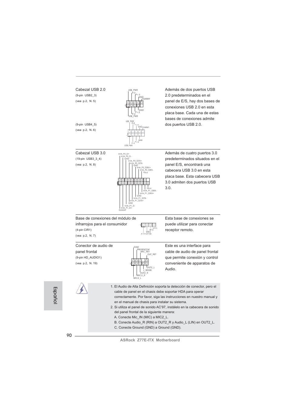 Español | ASRock Z77E-ITX User Manual | Page 90 / 199