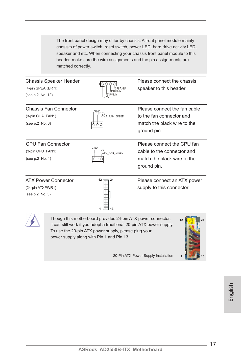 English | ASRock AD2550B-ITX User Manual | Page 17 / 140