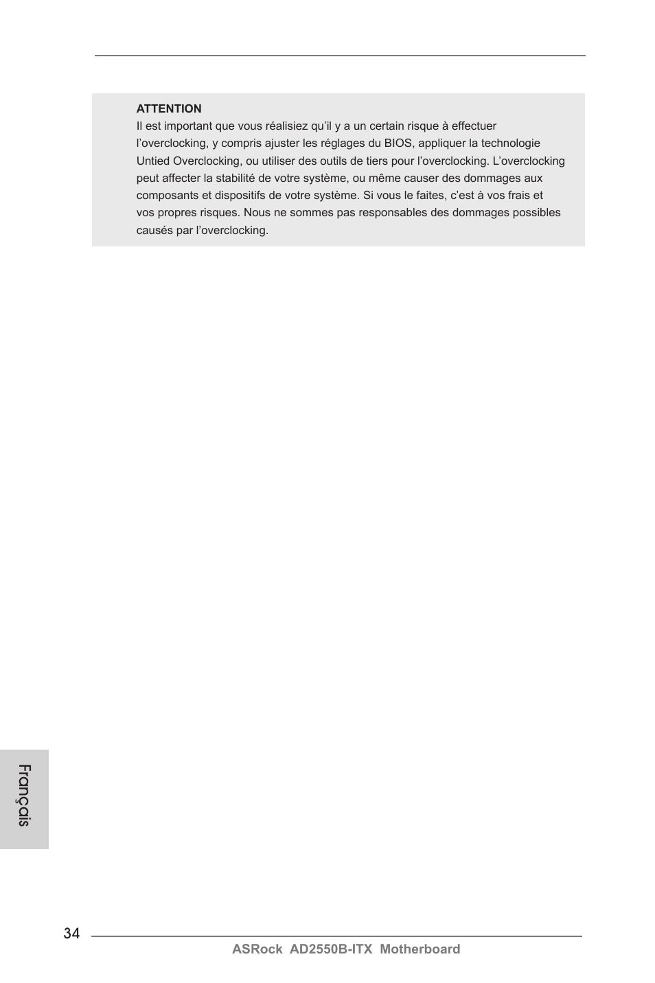Français | ASRock AD2550B-ITX User Manual | Page 34 / 140
