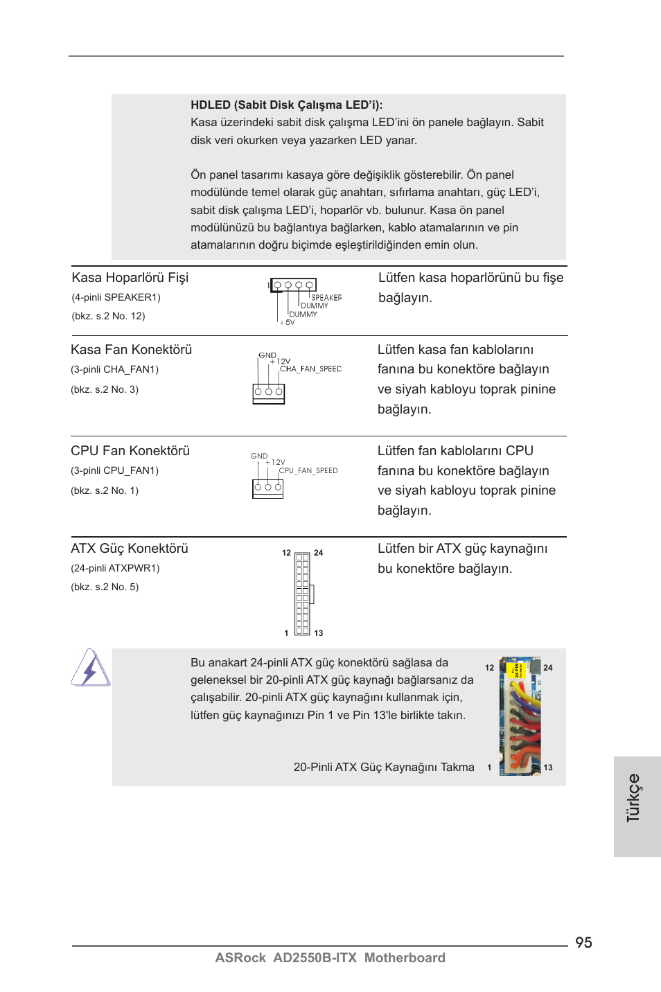 Türkçe | ASRock AD2550B-ITX User Manual | Page 95 / 140