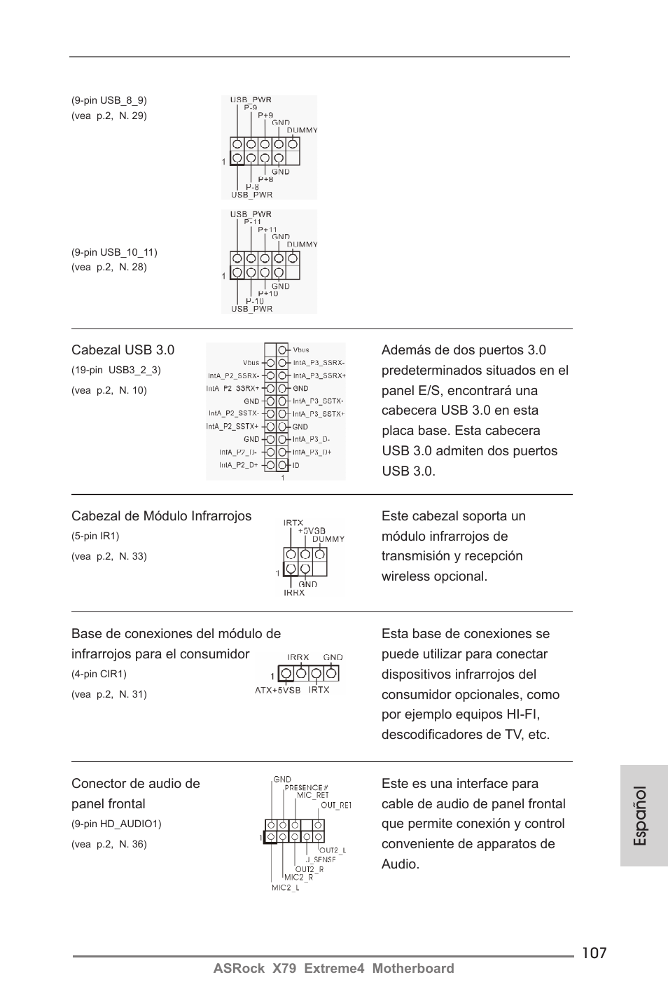 Español | ASRock X79 Extreme4 User Manual | Page 107 / 218