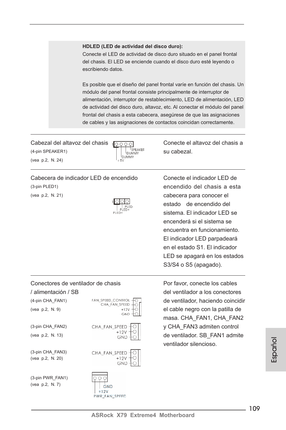Español | ASRock X79 Extreme4 User Manual | Page 109 / 218