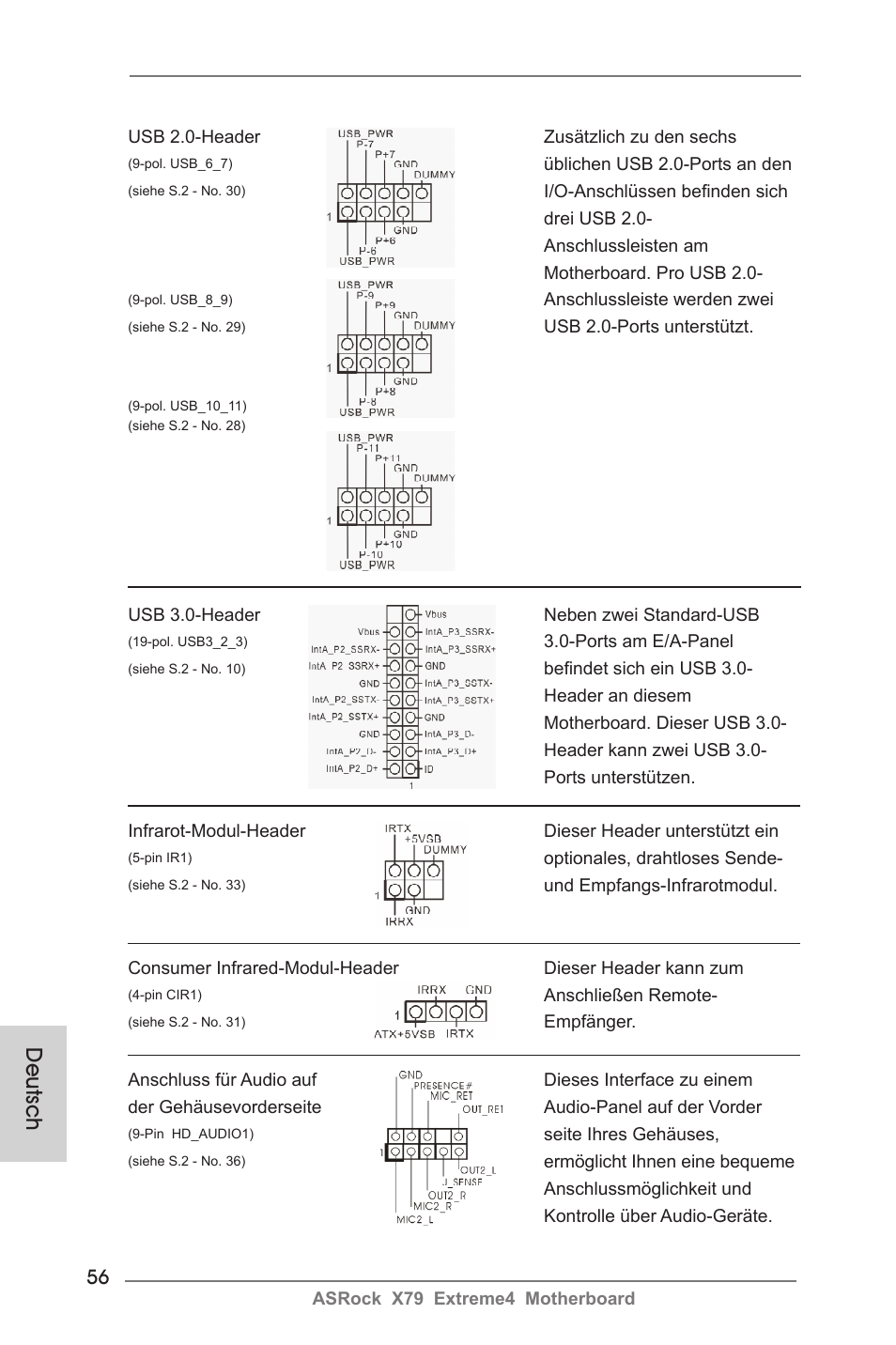 Deutsch | ASRock X79 Extreme4 User Manual | Page 56 / 218