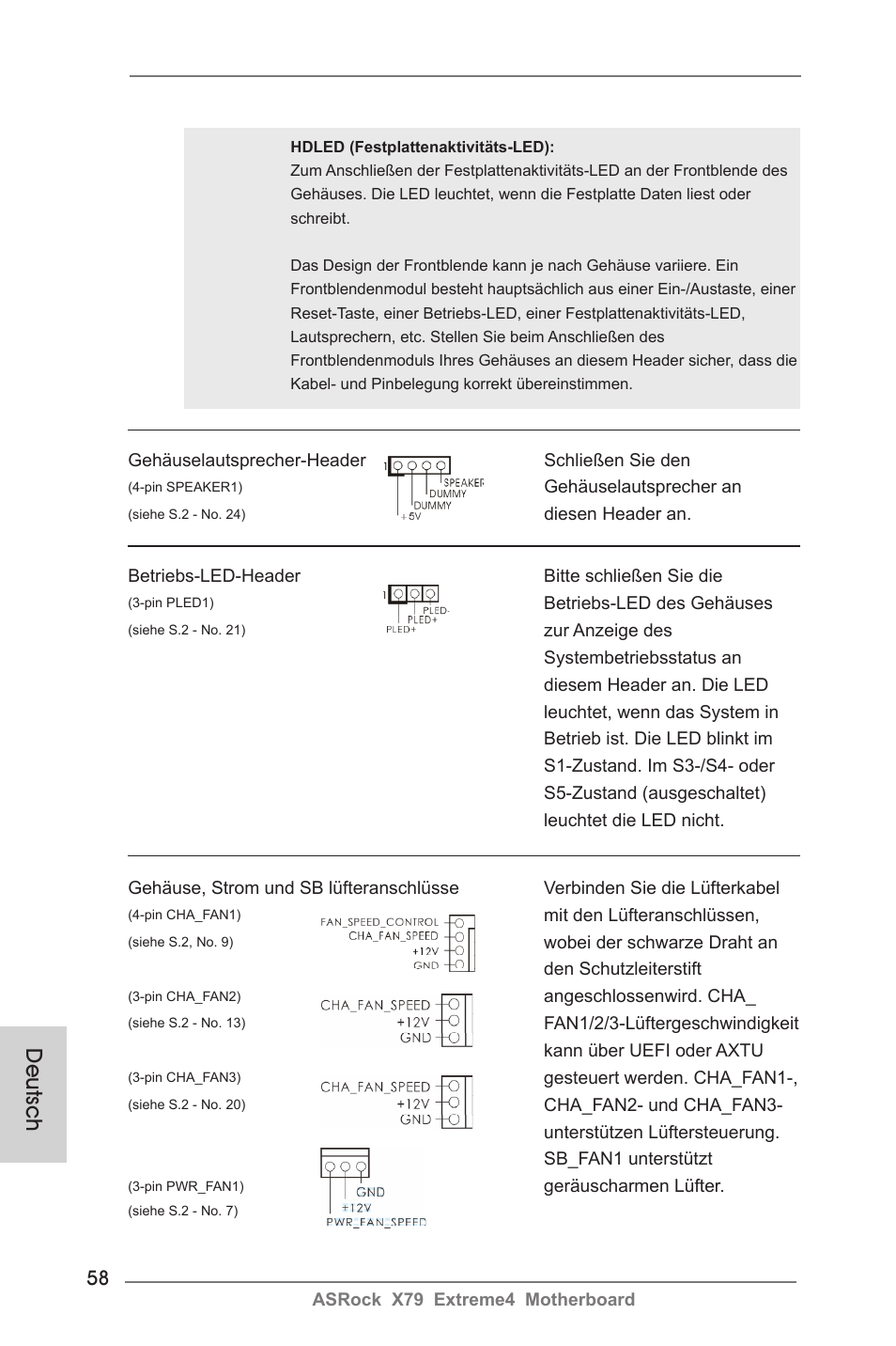 Deutsch | ASRock X79 Extreme4 User Manual | Page 58 / 218