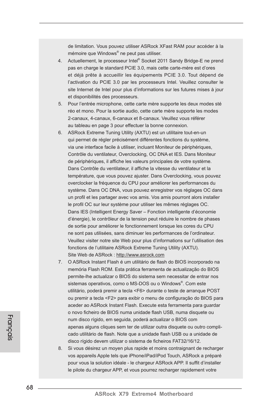 Français | ASRock X79 Extreme4 User Manual | Page 68 / 218