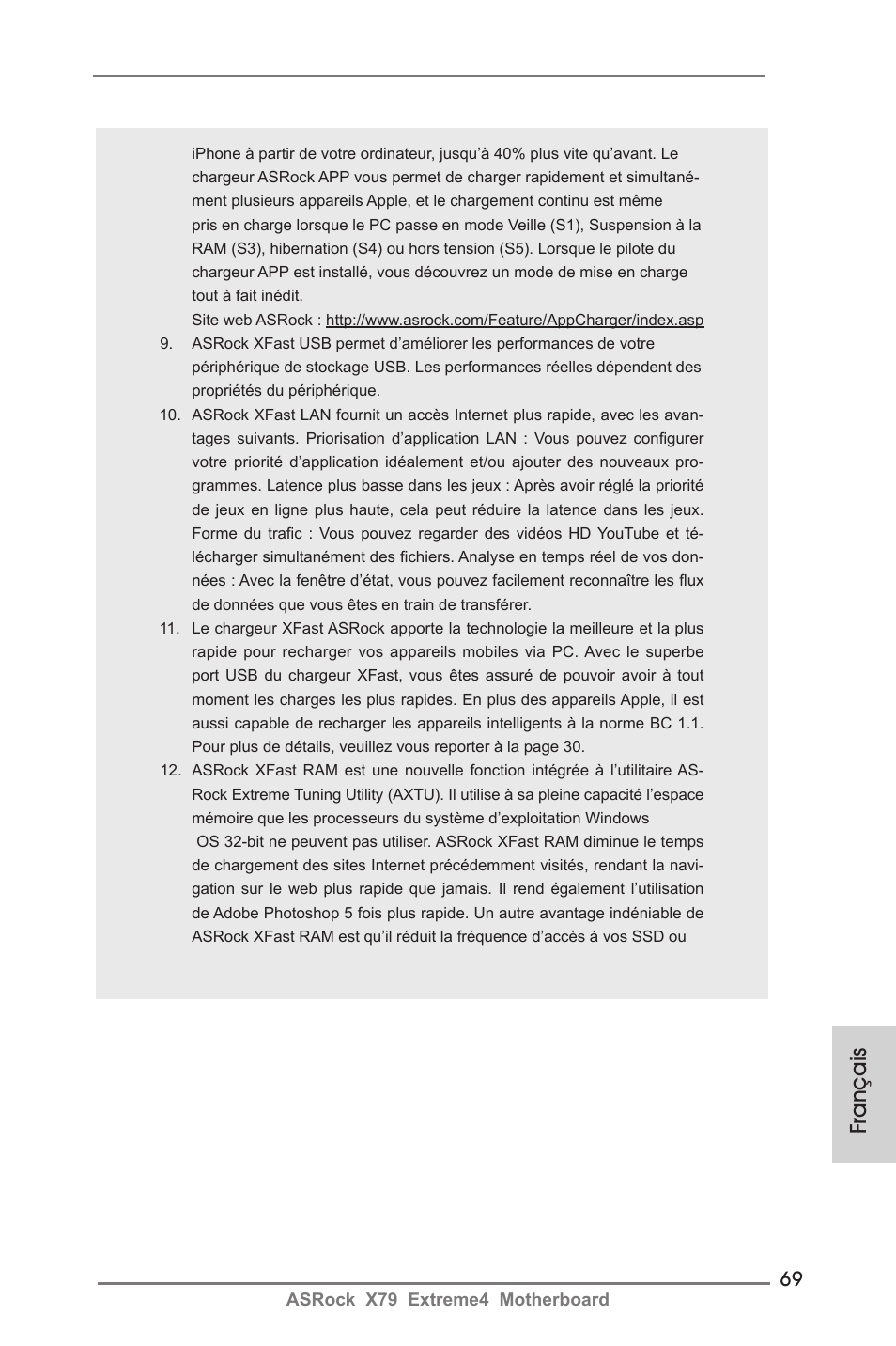 Français | ASRock X79 Extreme4 User Manual | Page 69 / 218