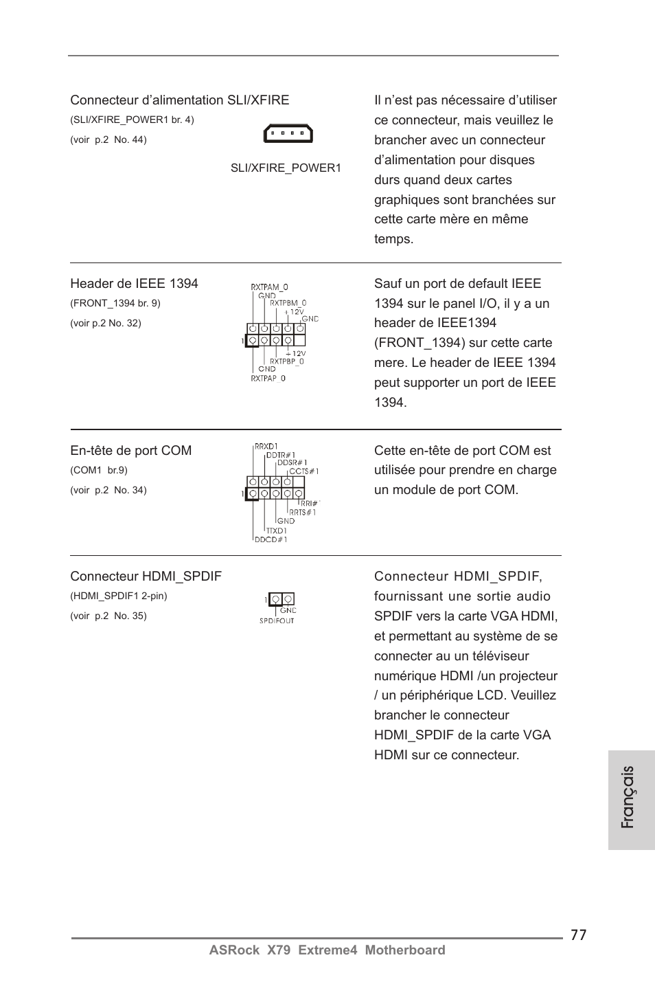 Français | ASRock X79 Extreme4 User Manual | Page 77 / 218