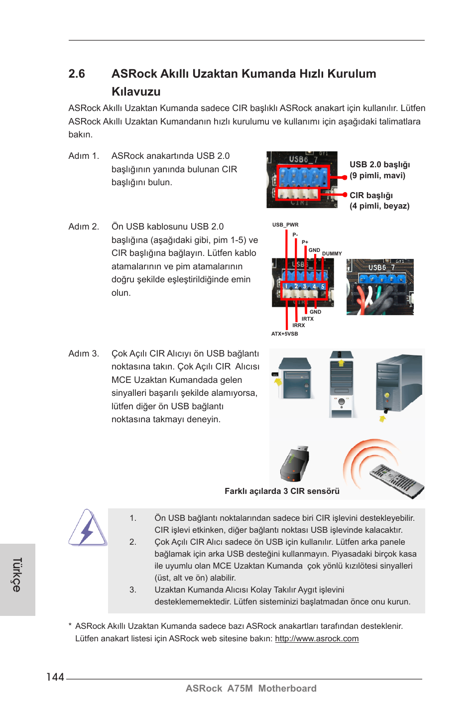 Türkçe | ASRock A75M User Manual | Page 144 / 234