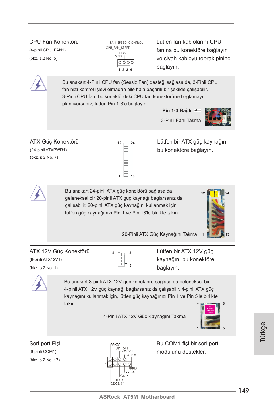 Türkçe | ASRock A75M User Manual | Page 149 / 234