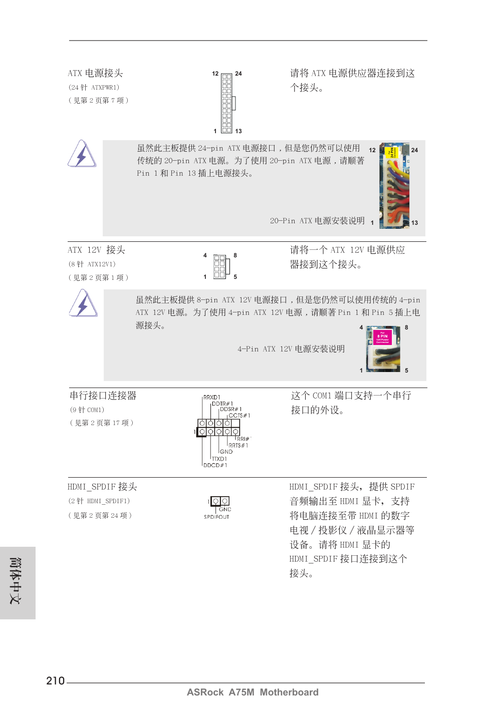 簡體中文 | ASRock A75M User Manual | Page 210 / 234