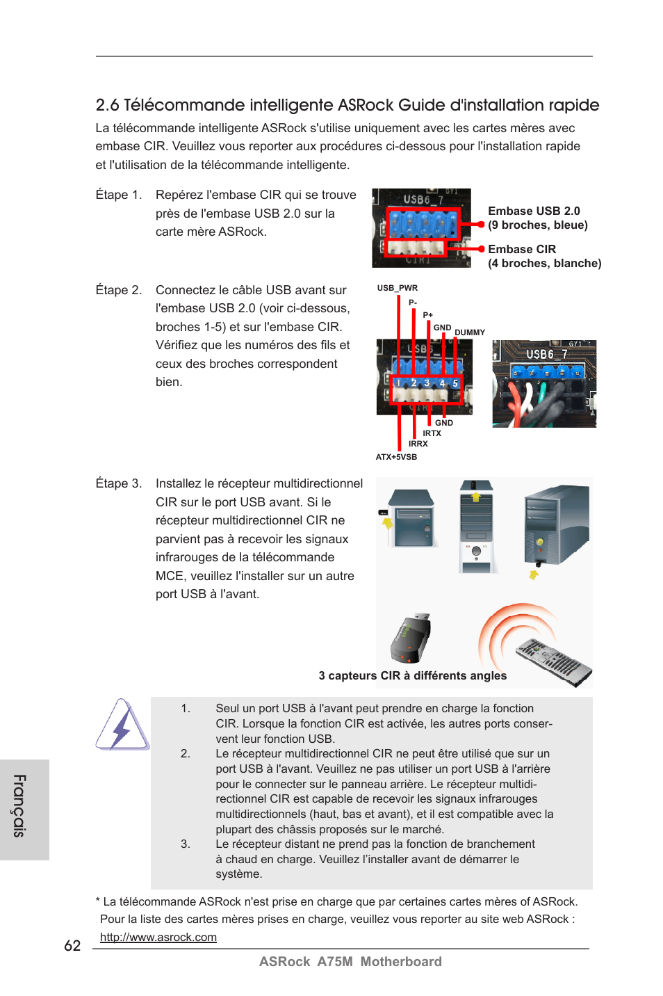 Français | ASRock A75M User Manual | Page 62 / 234