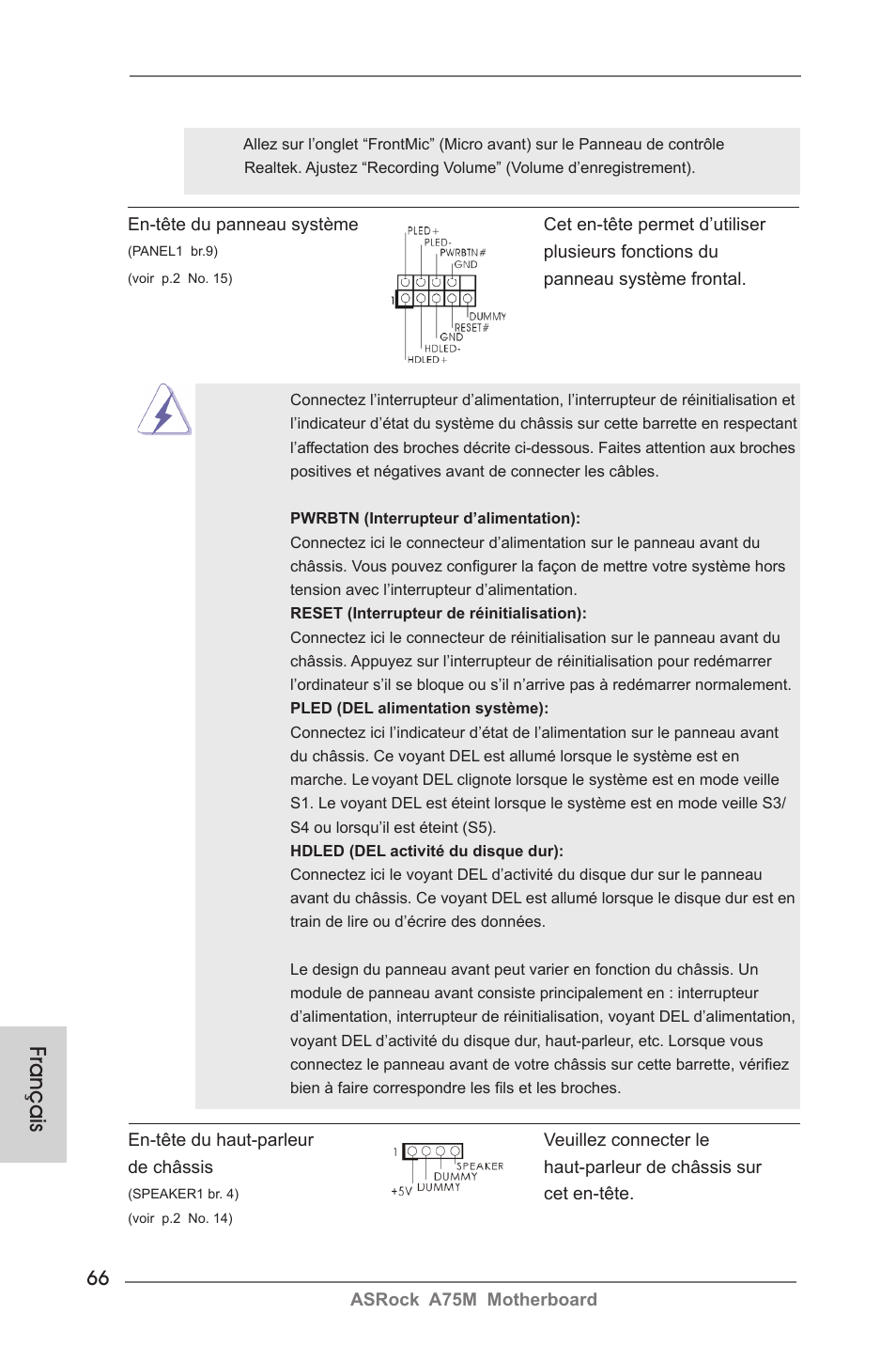 Français | ASRock A75M User Manual | Page 66 / 234