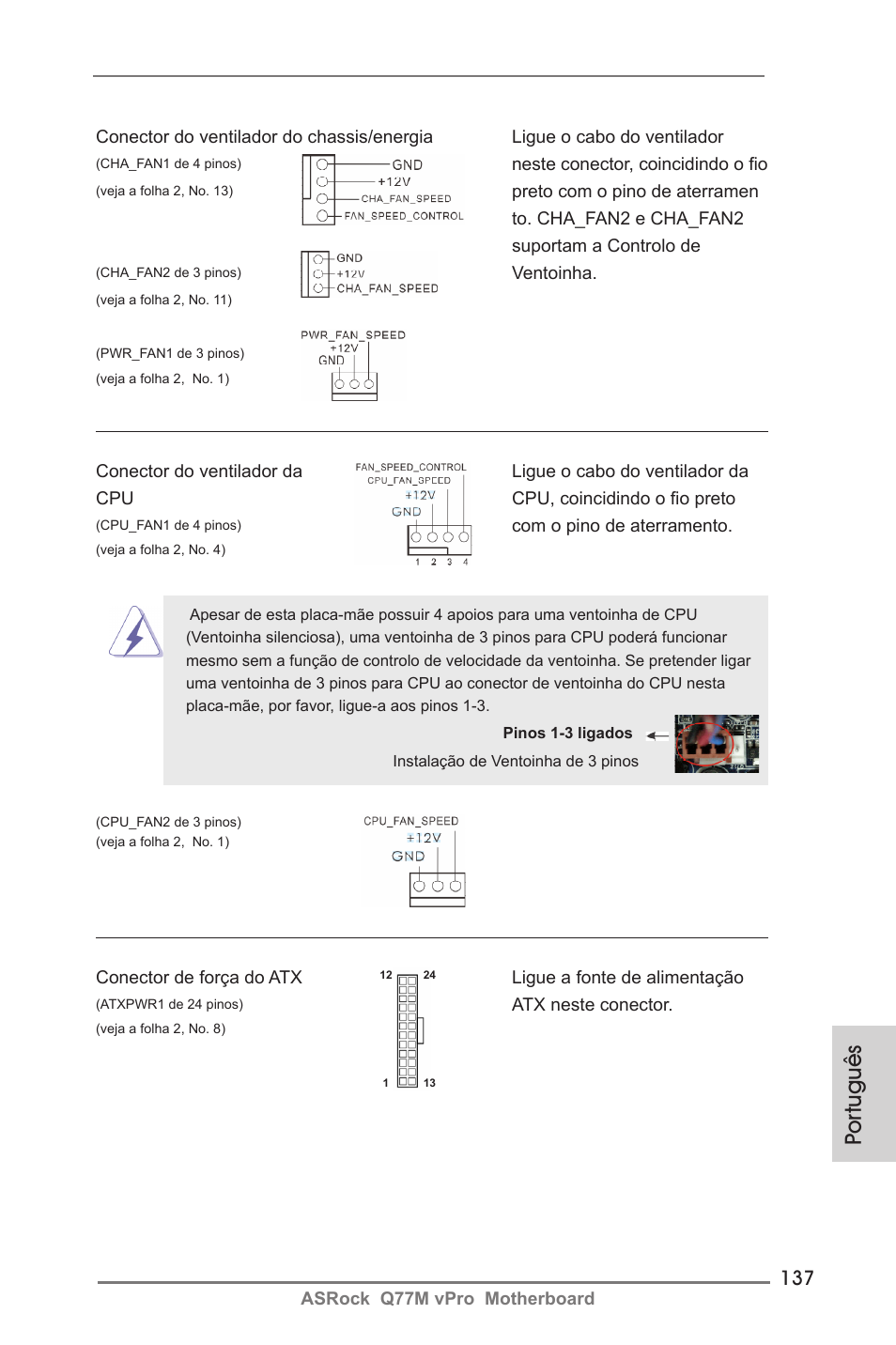 Por tuguês | ASRock Q77M vPro User Manual | Page 137 / 226