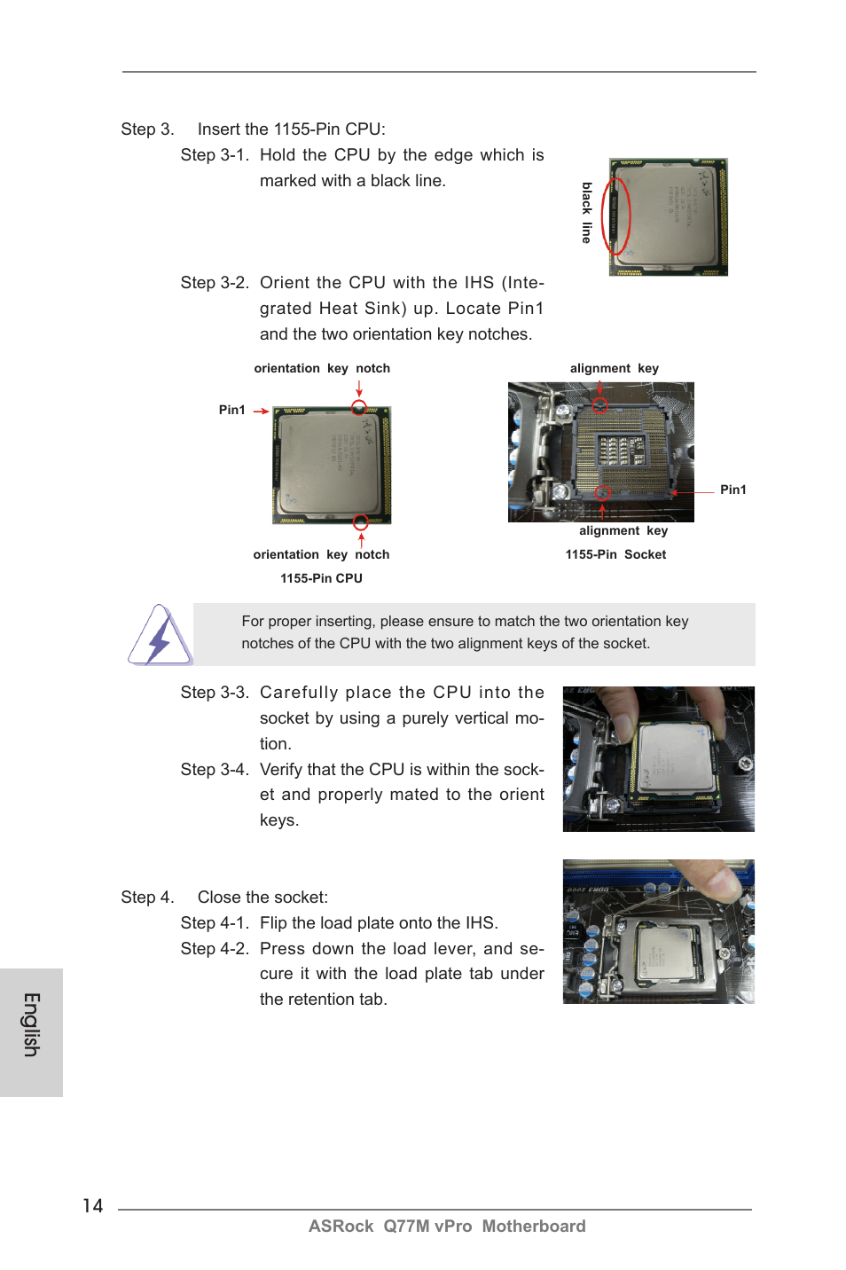 English | ASRock Q77M vPro User Manual | Page 14 / 226