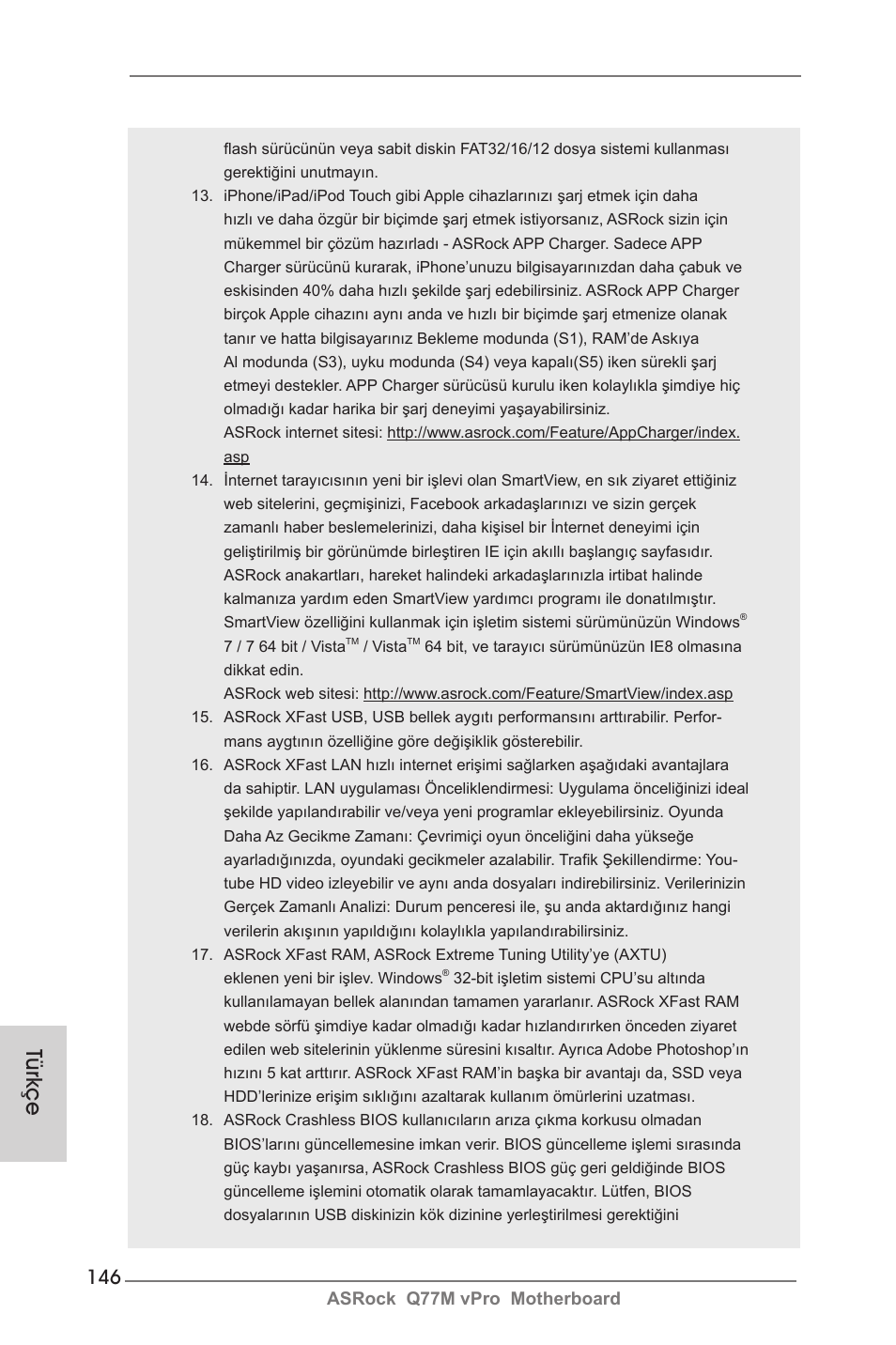 Türkçe | ASRock Q77M vPro User Manual | Page 146 / 226