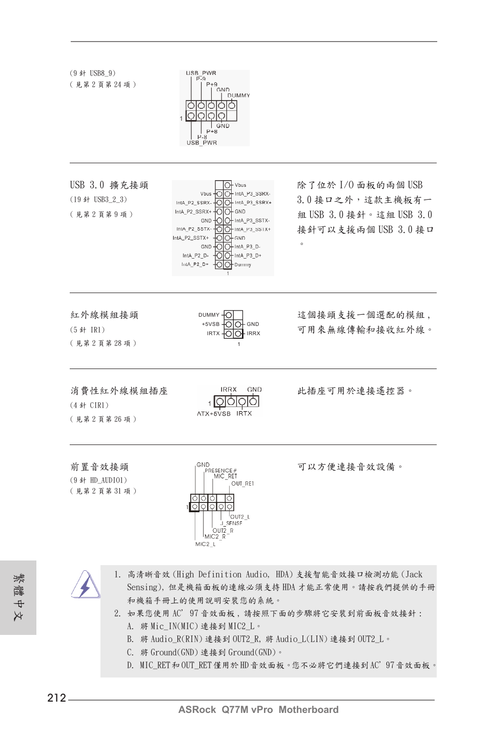 繁體中文 | ASRock Q77M vPro User Manual | Page 212 / 226
