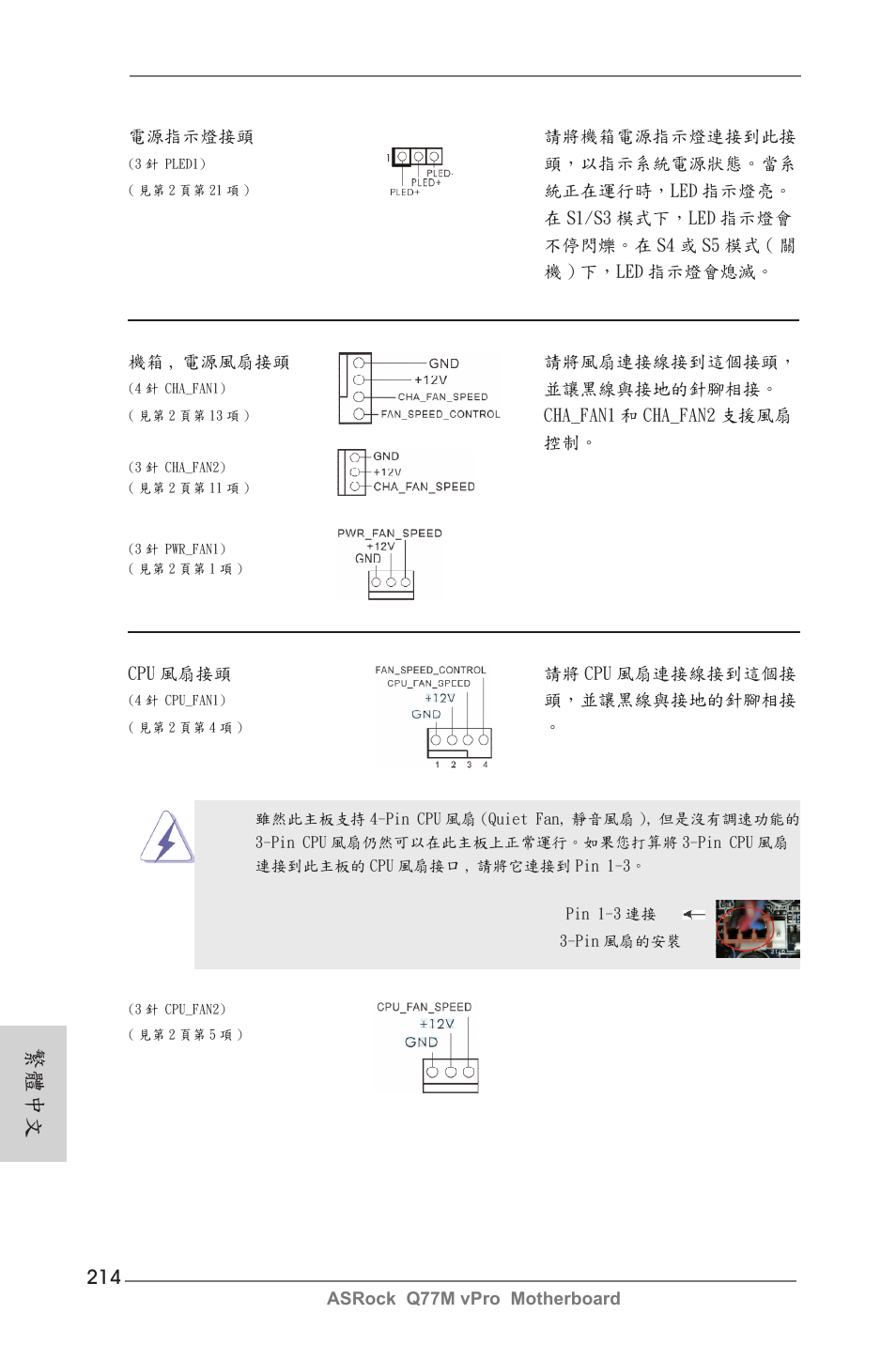 繁體中文 | ASRock Q77M vPro User Manual | Page 214 / 226