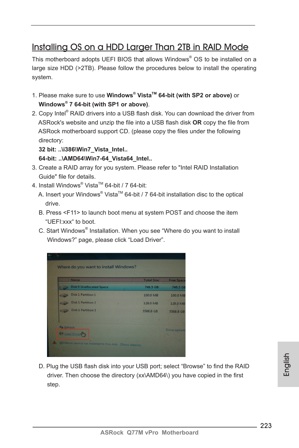English | ASRock Q77M vPro User Manual | Page 223 / 226