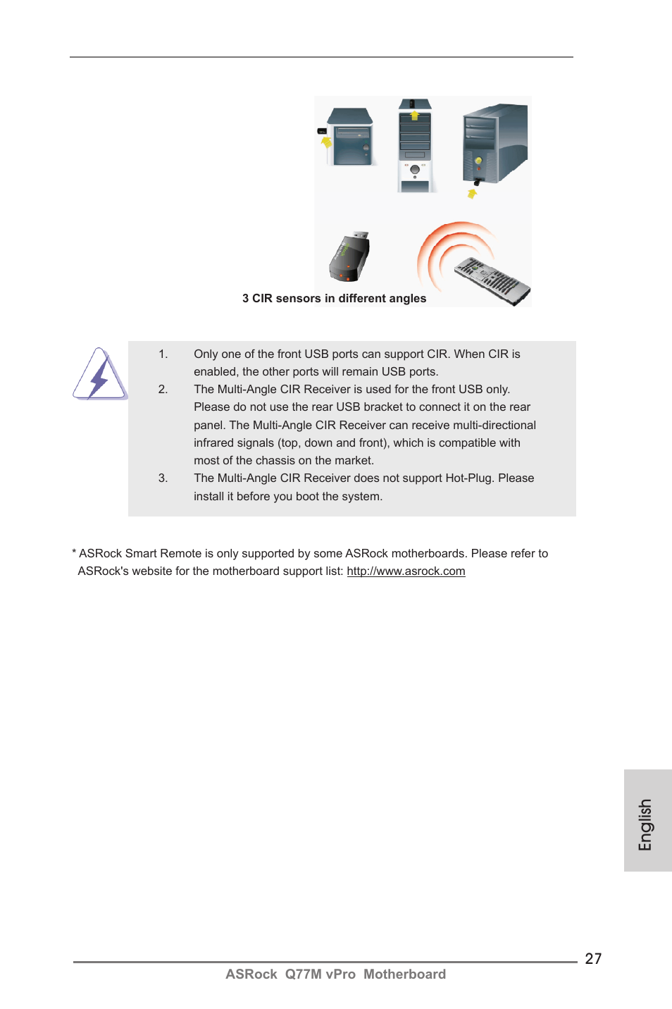 English | ASRock Q77M vPro User Manual | Page 27 / 226