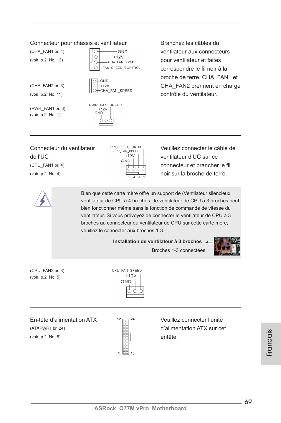 Français | ASRock Q77M vPro User Manual | Page 69 / 226