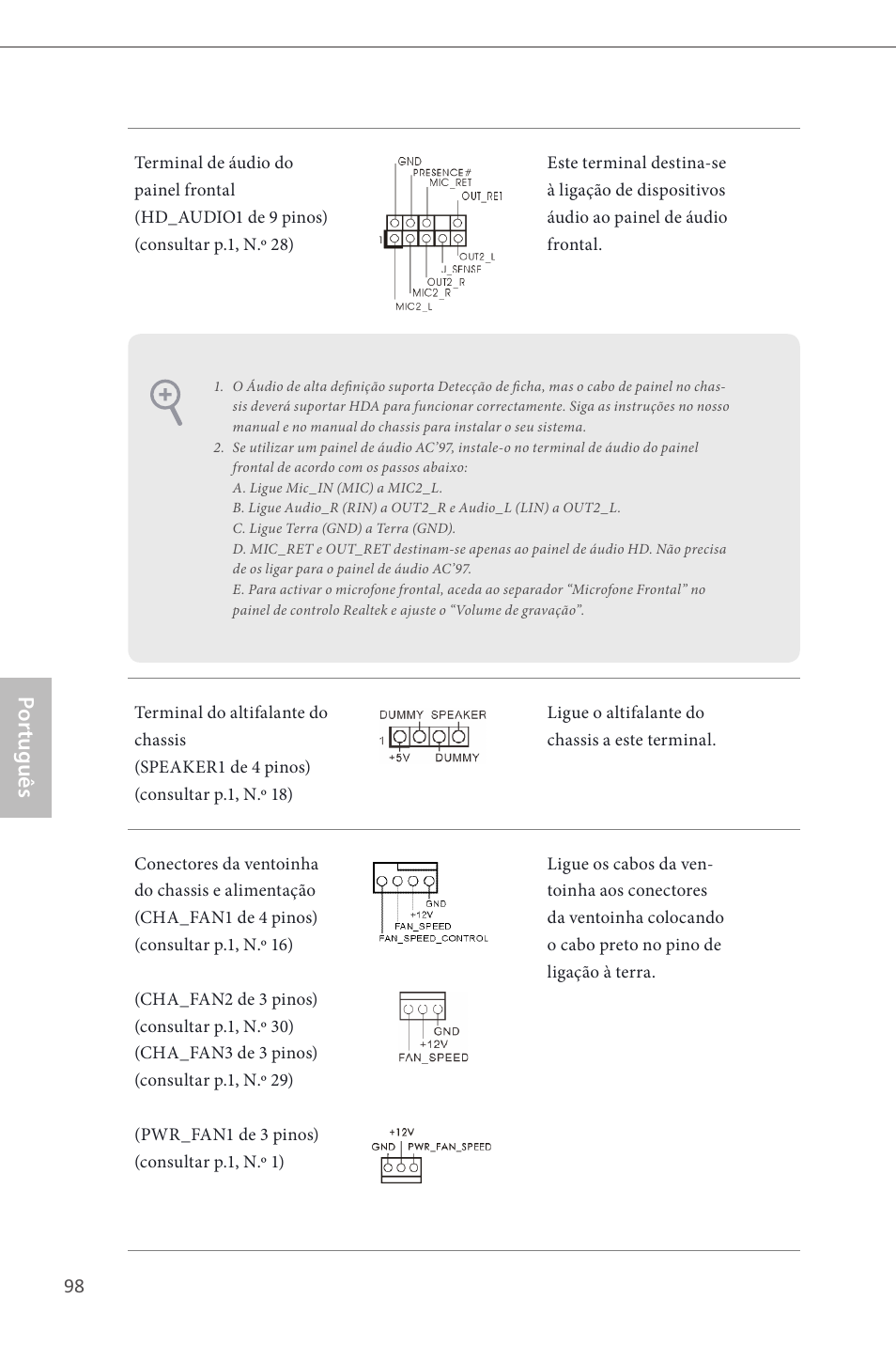 Por tuguês | ASRock Z87 Extreme4__TB4 User Manual | Page 100 / 175