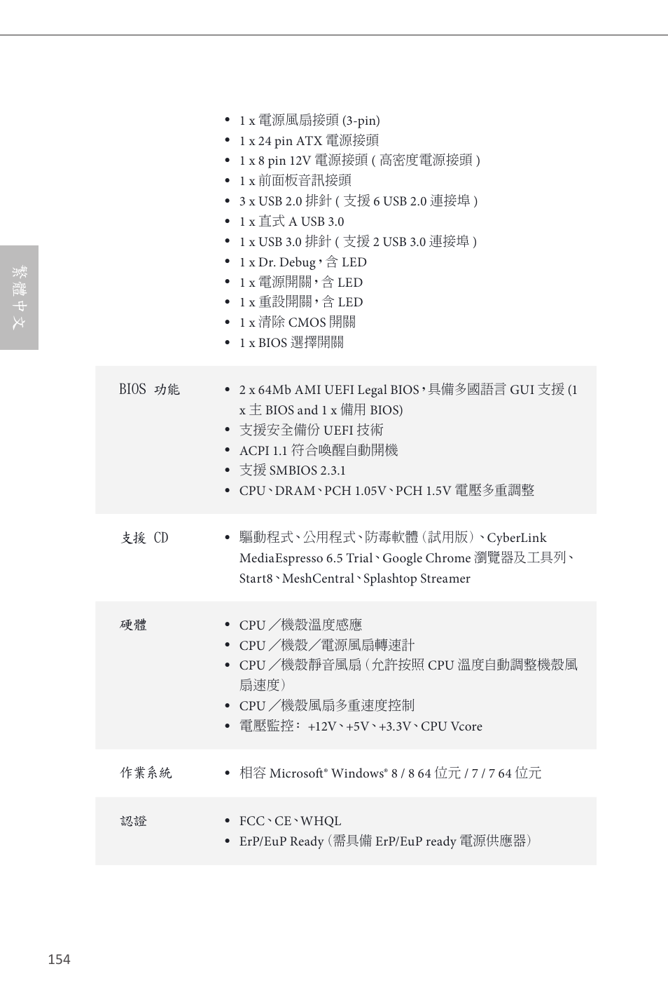 繁體中文 | ASRock Z87 Extreme4__TB4 User Manual | Page 156 / 175