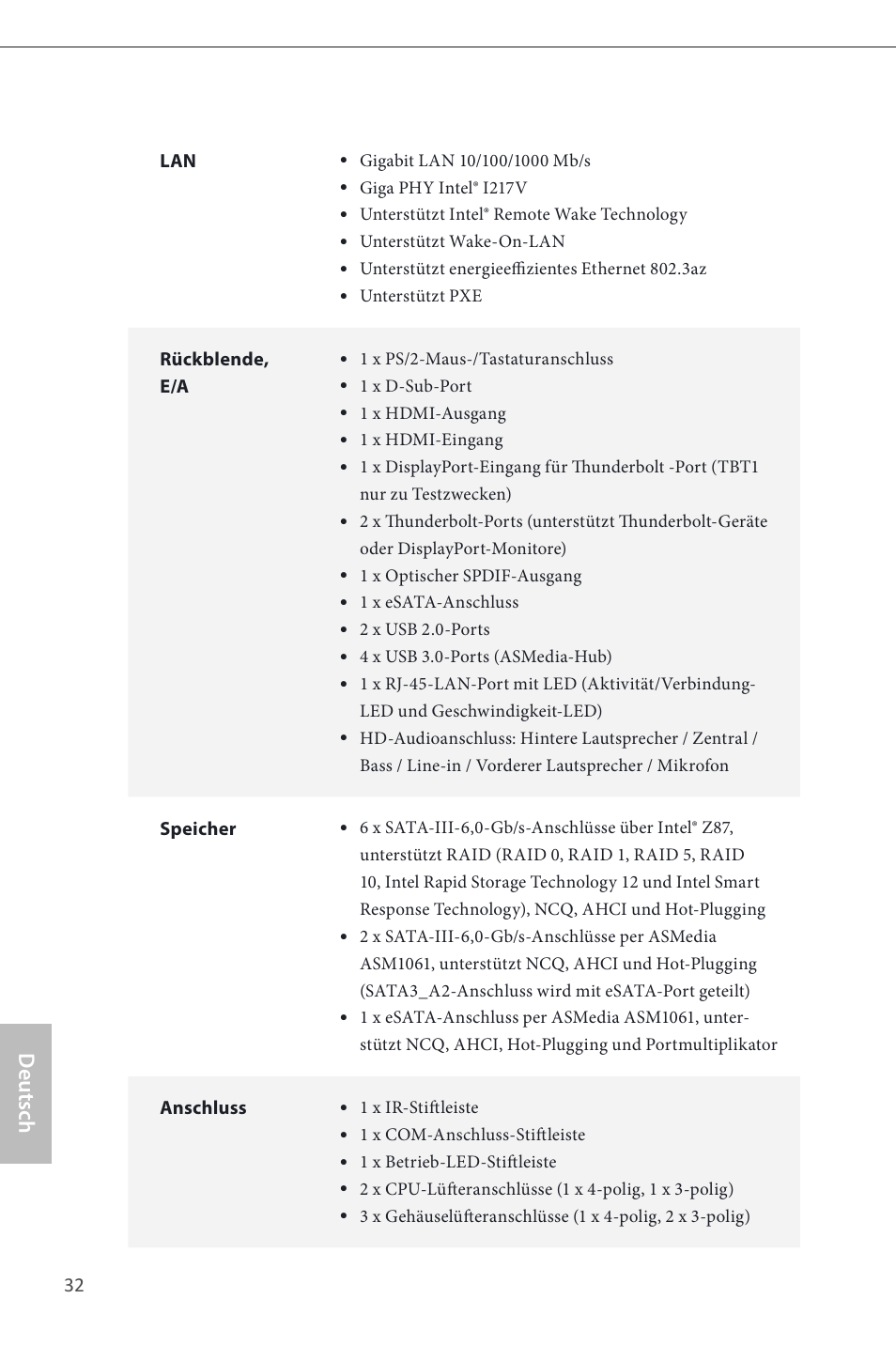Deutsch | ASRock Z87 Extreme4__TB4 User Manual | Page 34 / 175