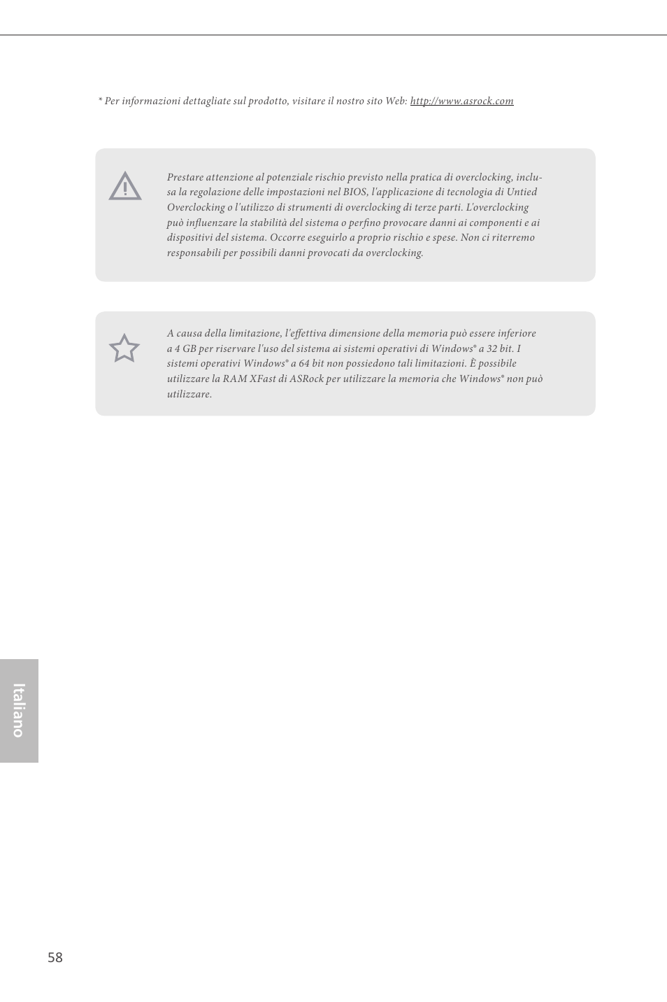 Italiano | ASRock Z87 Extreme4__TB4 User Manual | Page 60 / 175