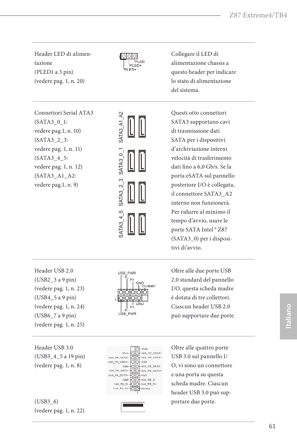 Z87 extreme4/tb4, Italiano | ASRock Z87 Extreme4__TB4 User Manual | Page 63 / 175