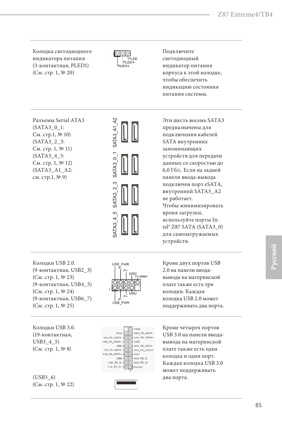 Z87 extreme4/tb4, Ру сский | ASRock Z87 Extreme4__TB4 User Manual | Page 87 / 175