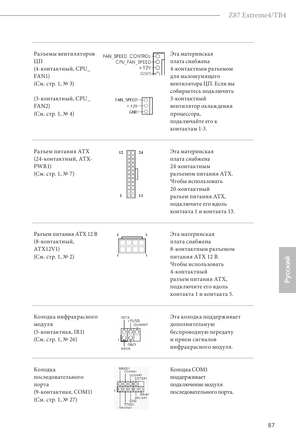 Z87 extreme4/tb4, Ру сский | ASRock Z87 Extreme4__TB4 User Manual | Page 89 / 175