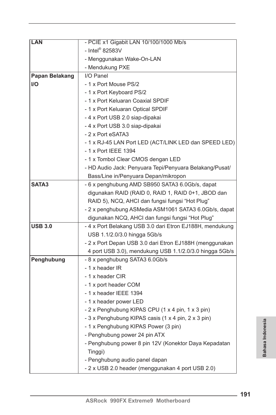 ASRock 990FX Extreme9 User Manual | Page 191 / 193
